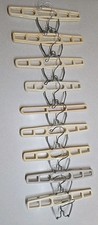 9 Heavy Duty Plastic "Clamping" Hangers With Locking Hook For Pants Or Skirts