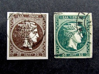 nystamps Greece Stamp # 51 52 Used $81 L10y510