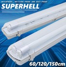 LED Leuchtstoffröhre Feuchtraumleuchte T8 Tube Komplett Röhrenlampe 60/120/150cm