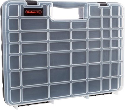 Portable 55 Compartment Storage Case with Secure Locks - Versatile Organizer