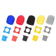 5 Sets Simple Microphone Covers Flexible Protection Sleeves Mic Accessories