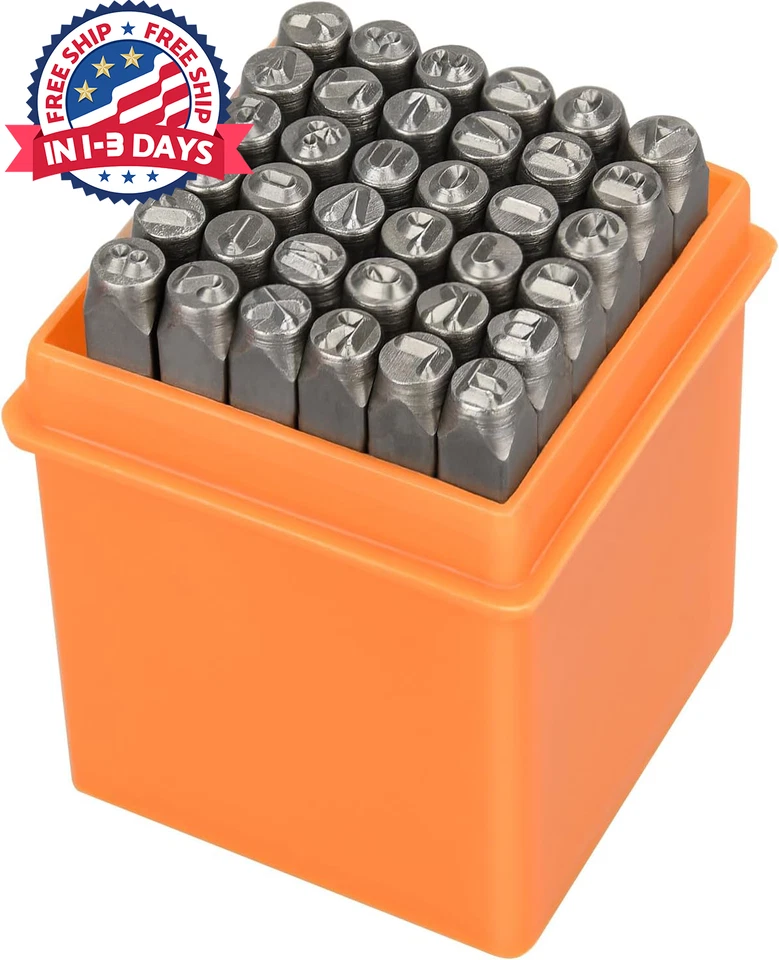 Kit De Estampado De Metal De 37 Piezas Sellos De Números Y Letras De 3 Mm (1/8") Foto 3 de 4