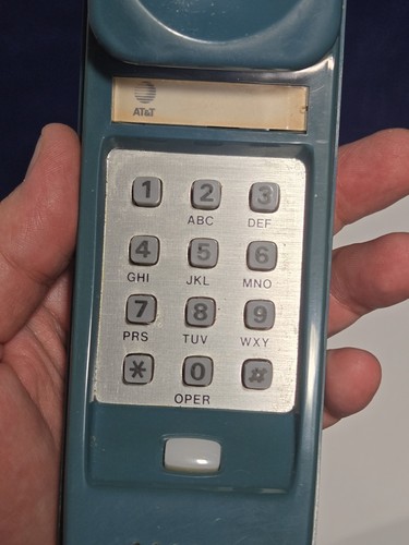 Vintage Western Electric Bell System Trimline Touch Tone Telephone Blue - A2312 - Picture 8 of 14