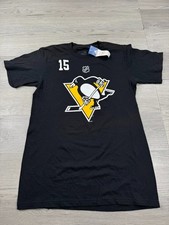 Pittsburgh Penguins Shirt Mens S Black Yellow Riley Sheahan Adidas NHL #15
