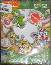 Nickelodeon 5 Pack Crocs Jibbitz Charms SpongeBob, CatDog, Ren  Stimpy,  More