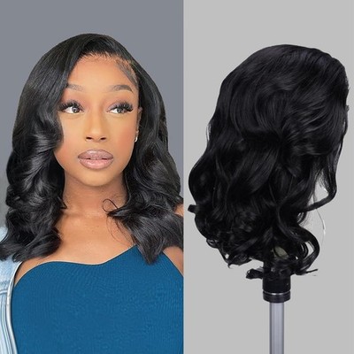 Indian Body Wave Bob Wig Pre Cut4x4 HD Lace Front Human Hair Wig Glueless
