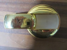 VINTAGE GOLD TONE SLIDING TOP PILL HOLDER COMPACT MONOGRAMMED "FKJ"