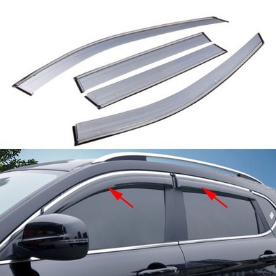 Car Window Visor Deflector Rain Guards Chrome Trim for Nissan Kicks 2025-2027