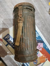 Boitier allemand CANISTER anti gaz vide marquage 1940 ww2 avec occulaires