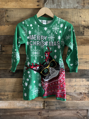 white christmas dresses Gothic Plus Size Christmas Hat Elk Gift Santa Claus Cat Snowflake Print A Line Tank Dress Black / Xs main image 0
