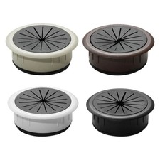 4Pcs Desk Table Plastic Cable Hole Cover PC Computer Desk Round Wire Cover