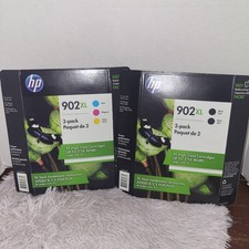 Genuine HP 902XL 2 Black  902 Cyan Magenta Yellow Ink Cartridges See Pictures