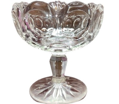 Fostoria Vintage 19. Jahrhundert Glas Sockel Schale Bonboniere sehr guter Zustand
