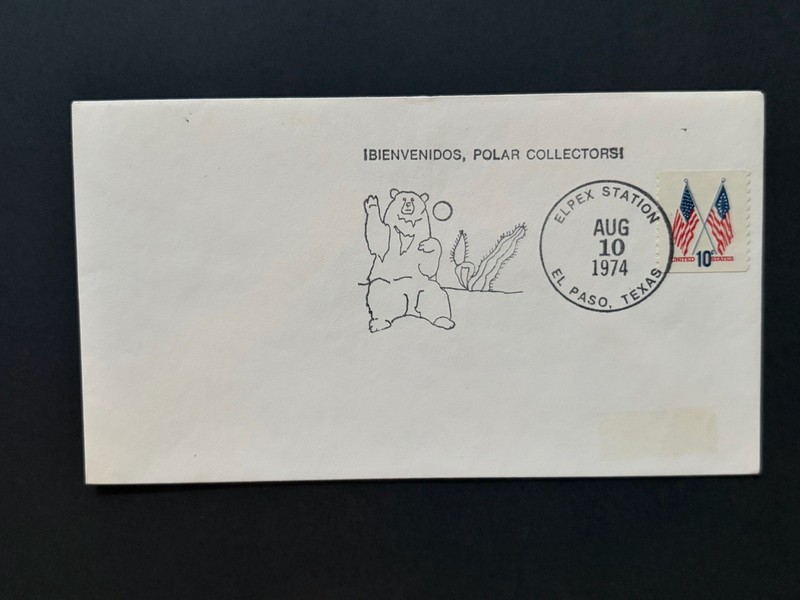 GandG Stamps US Event Cover Ibienvenidos, Polar Collectors ELPEX STATION 1974
