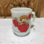 VTG 1980s Apple Dumpling (Strawberry Shortcake) Milk Glass Anchor Hocking Mug
