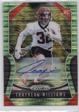 2019 Panini Prizm Rookies Neon Green Pulsar Trayveon Williams #329 Auto 11dt