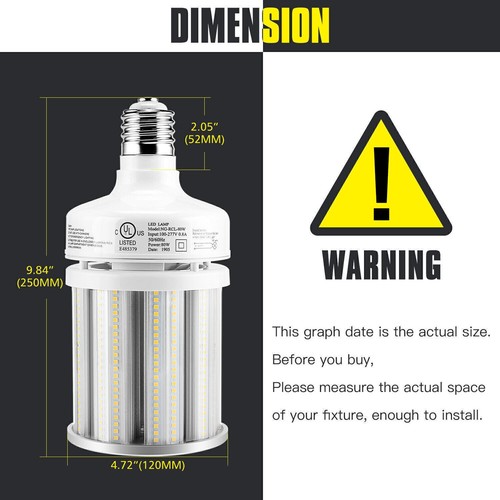 80W LED Corn Bulb Light Commercial E39 5000K 5 Year Warranty Home Warehouse Shop - Picture 2 of 12