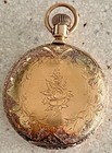 Antique Columbus Watch Co. Gold Filled Ornate Case Pocket Watch Running — photo 2