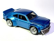🔥 Hot Wheels MAZDA RX-3 Custom Made Metallic  Blue w/ Real Rider Wheels Diecast
