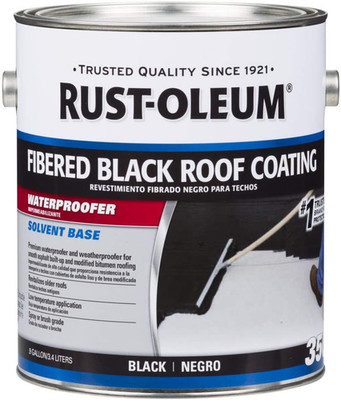 301909 350 Fibered Black Roof Coating Gal, 0.5 Liters