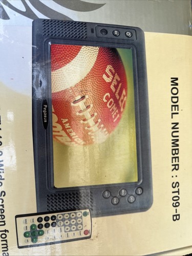 Pegasus 9” Digital TV With ATSC Tuner New In Box ST09-B with Remote Vintage - Picture 2 of 11