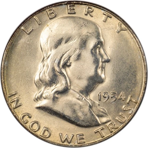 1954-S Franklin Half Dollar - AU!