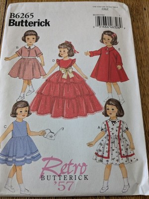 Butterick B6265 Retro '67 Sewing Pattern for 18'' Dolls - Uncut & Factory Folded