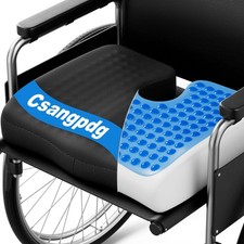 Wheelchair Seat Cushions Cooling, Ergonomic Cushion, Waterproof Black