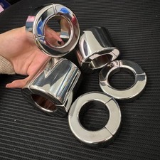 Male Ball Stretcher Stainless Steel Heavy Weight Scrotum Ring Enhancer Extender