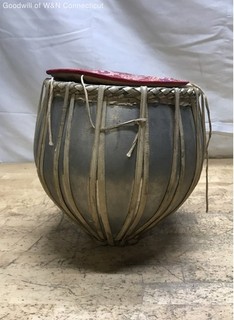 Indian Tabla Bayan Metal Bass Drum Traditional Percussion with Cover 10"