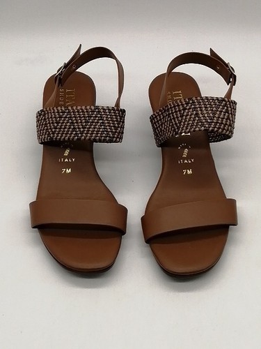 Italian Shoemakers Sandals Womens Infamous Brown 7 Slingback Shoe Buckle Strap - Picture 7 of 10