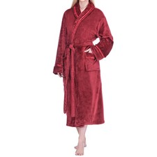 PAVILIA Robes For Women, Fleece Soft Fluffy Bathrobe, Plush Cozy Long Spa Rob...
