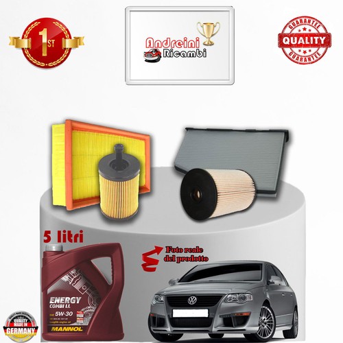 Kit Inspección Filtros + Aceite VW Passat VI 2.0 Tdi 100KW 136CV De 2010 - >2011