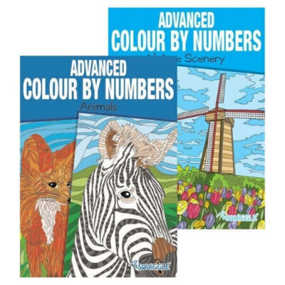 1 X A4 Animals & Nature Advanced Colour by Numbers Book.
