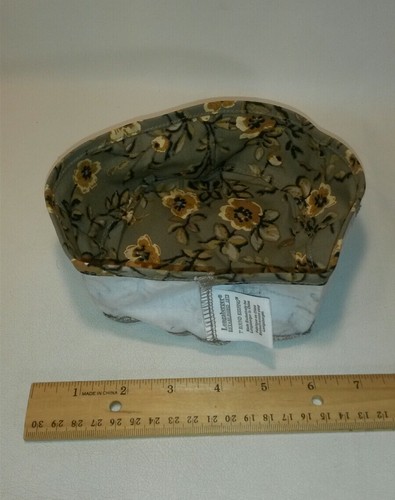 ☆ NEW Longaberger KHAKI Floral LINER for 7" Round KEEPING Basket F/SHIP - Picture 3 of 3