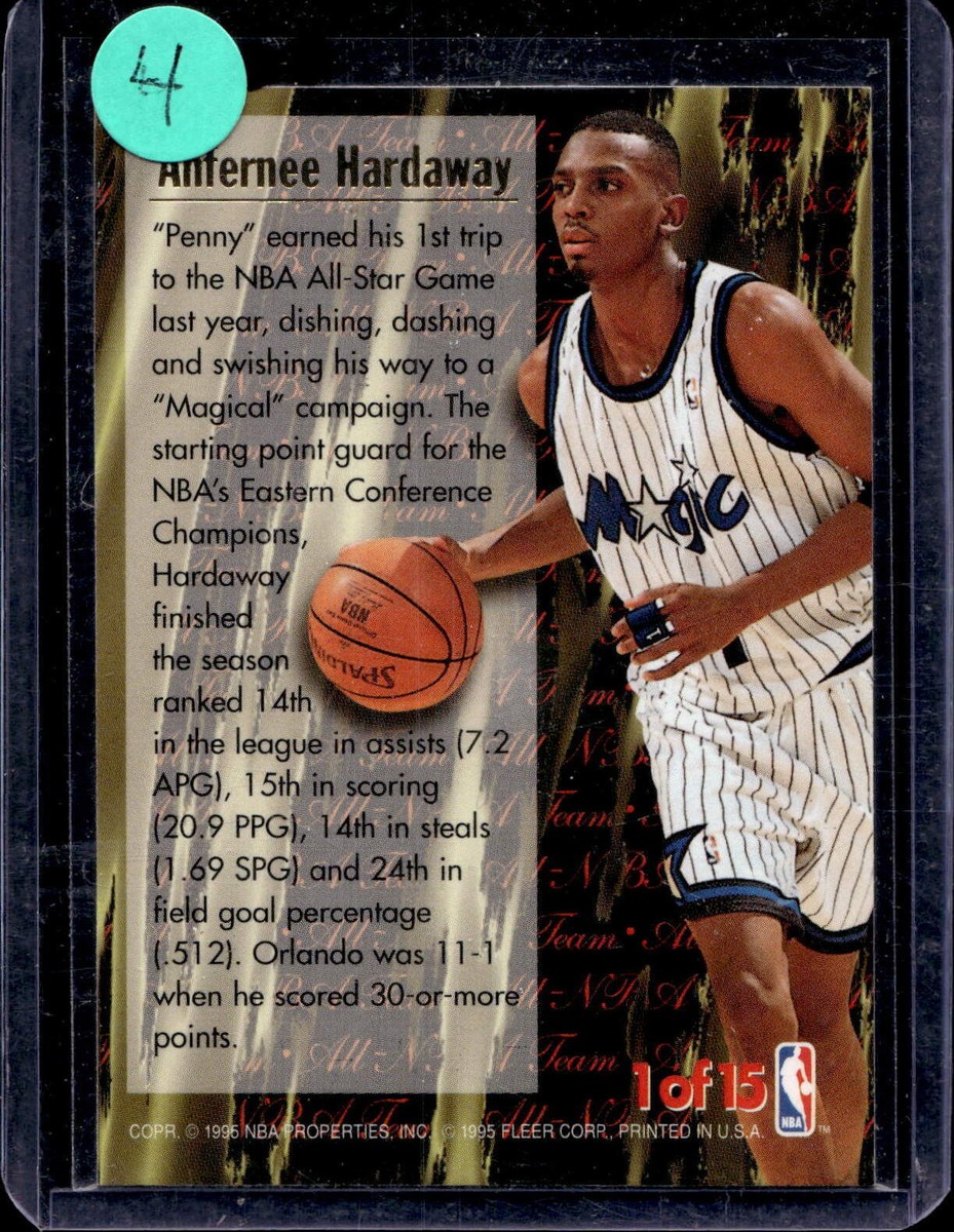 1995-96 Ultra #1 Anfernee Hardaway All-NBA Gold Medallion | eBay
