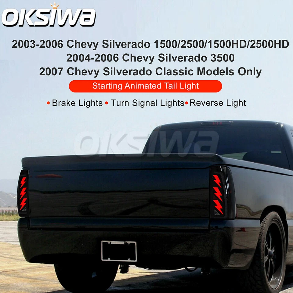 Luces traseras LED completas para 03-06 Chevy Silverado 1500 2500 3500HD arranque animador Foto 4 de 4