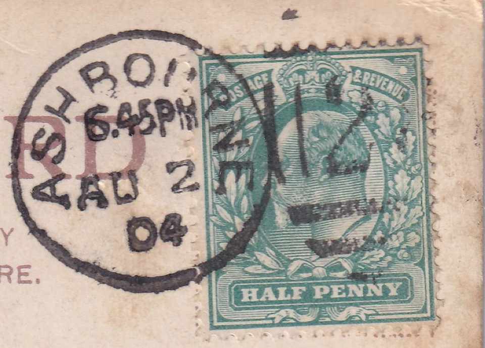 GB DUPLEX & NUMERALS "ASHBOURNE / 28" (Derbyshire) very fine Duplex-Cancellation - Image 2 of 3