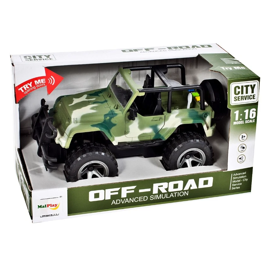 Jeep Wrangler Military Car Scale 1:16 Opening Doors Function Try My 25 cm Gift - Image 3 of 4