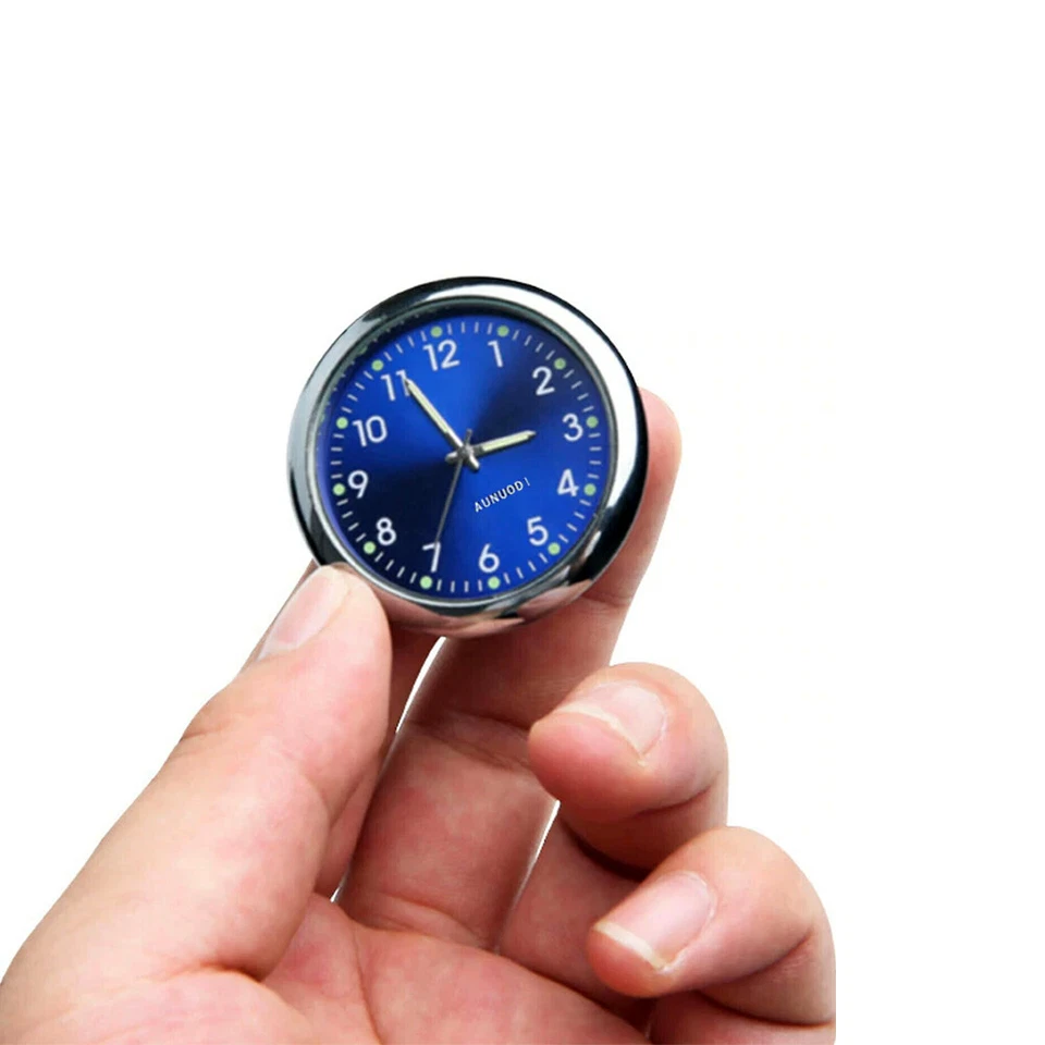 Pocket Mini Quartz Analog Watch Stick On Clock Fit For Motorcycler Car Boat Bike - Image 4 of 4