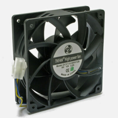 285 CFM 12V 2.5A Ultra High Airflow MINER SERVER FAN 120x38mm 3-Pin PWM Control