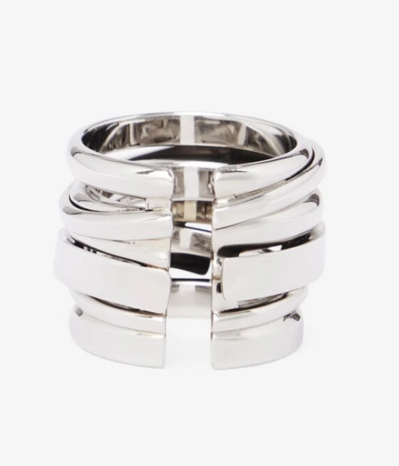 Alexander McQueen ◆ Short Stacked Ring NEW W TAGS Alexander McQueen Fine Accumulation Stacked Ring
