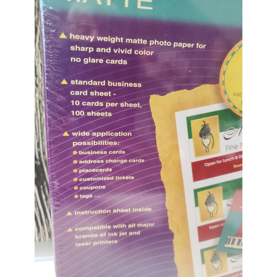 Royal Brites Matte Business Cards 1000 Count Sheet Cards Heavy Inkjet