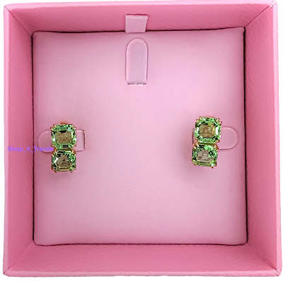 New in Gift Box SWAROVSKI Brand 5654559 Gold Green Millenia Clip