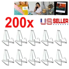 200x Trading Card Stands for Coins Sports Easel Medal Chip Fossil Holder Display