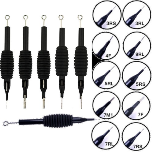 RL RS RM F M1 Tattoo Needle and Tube 3/4 Grip W/Tip Mix Size Body Needles Supply