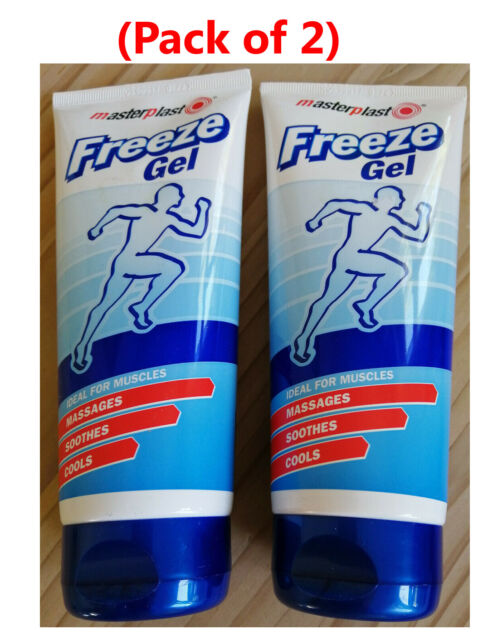 (PACK OF 2 ) FREEZE GEL TUBE IDEAL FOR MUSCLES COOLS SOOTHES PAIN MASSAGES New