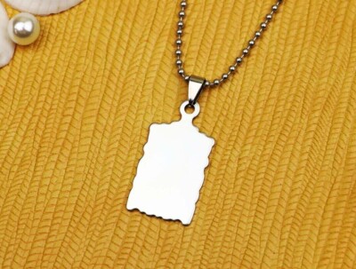 Men's Necklace Personalized Photo Necklace for Man Rectangle Metal Tag Necklaces