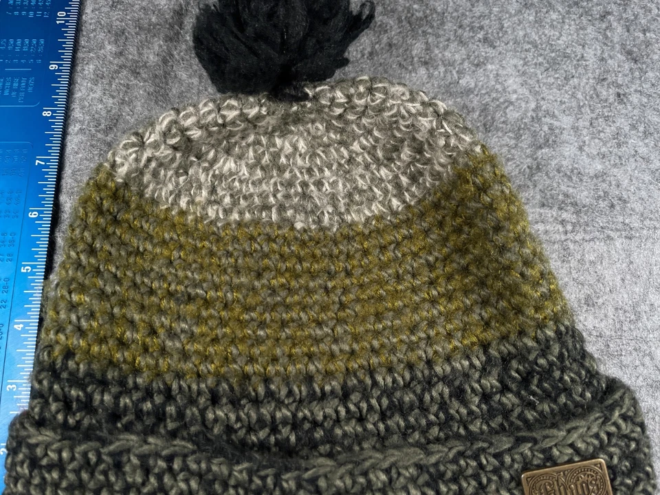 Gorro Chaos Toque Adulto Talla Única Verde Rayas Tejido 100% Acrílico Esquí Pom Foto 3 de 4