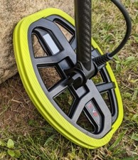 Minelab Vanquish V8 Double-D Coil Bumper- Contoured Rubber Guard. MUSTARD GREEN